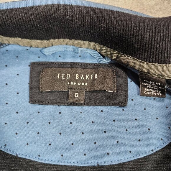 Ted Baker Top Mens 6 XXL Black Caravan 1/4 Zip Slim Fit Lightweight Golf Sweater - Picture 3 of 11